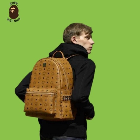 [Best Quality] Balo M.C.M StarkSideStuds in Visetos Size 40cm chất liệu da, 6 màu Đen, Trắng, Kem, Cam, Đỏ, Hồng BapeVN.
